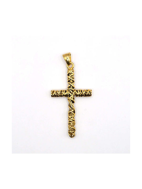 Gang Clothing Cross from Gold Plated Steel with Chain