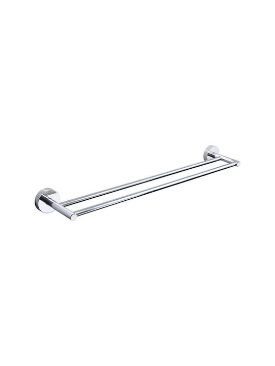 Karag Uno Double Wall-Mounted Bathroom Hook ​60x60cm Silver