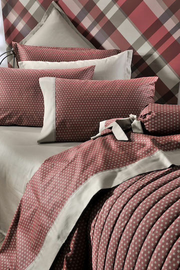 Down Town Home Sofa Cushion 743 Made of 100% Cotton Red 15x40cm