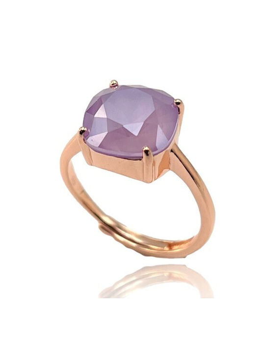 Single Stone with Rose Gold Plating