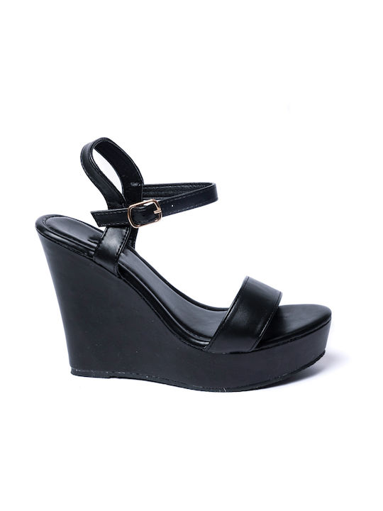 Malesa Women's Platform Shoes Black