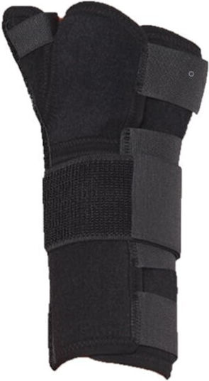 Aurafix Unterarm Schiene Linke Seite mit Daumen Neopren 448278