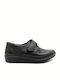 Women's Leather Platform Shoes Black