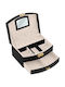 Massido Jewellery Box Made of Black Faux Leather 20.5x13.5x10.5cm