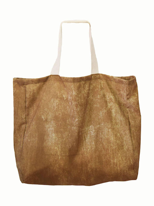 Decocraft Baumwolle Einkaufstasche in Beige Farbe
