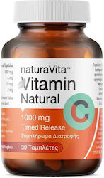 Natura Vita Vitamin C für Unterstützung des Immunsystems 1000mg 30 Registerkarten