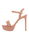 Stoff Sandalen Rosa