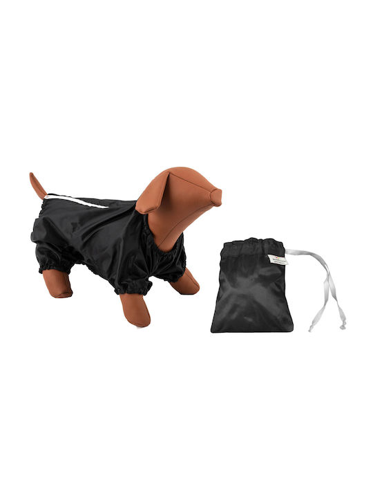 Woofmoda Black Waterproof Dog Coat Small with 29cm Back Length