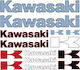 Kawasaki Αυτοκόλλητα Σετ Κόκκινο