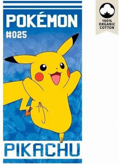 Nintendo Pokemon Pikachu Детска Кърпа За Плаж Синя 140x70см