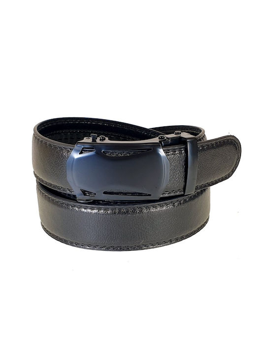 Bazaropolis Men's Leather Belt Black