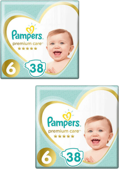 Pampers Πάνες με Αυτοκόλλητο Premium Care 1+1 No. 6 για 13+kg 76τμχ