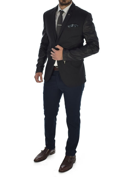 Premium Men's Suit Jacket Black