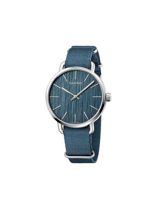 Calvin Klein Even Watch with Blue Fabric Strap