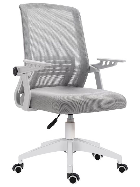 Office Chair with Fixed Arms White / Grey Zita Plus