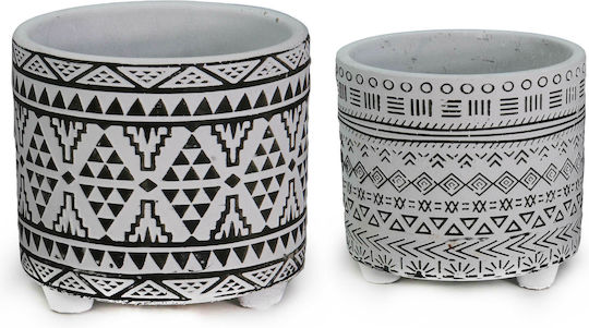 Viosarp Ethnic Bw Pot Ceramic Black 14x14x13cm.