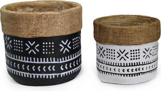 Viosarp Ethnic Rope Γλάστρα Πήλινη Κεραμική 10.5x10.5x9.5εκ.