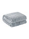Ιόνιον Κουβέρτα Fleece Μονή 150x220εκ. Γκρι