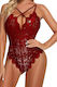 Pretty Lingerie Sexy Bodysuit Rot