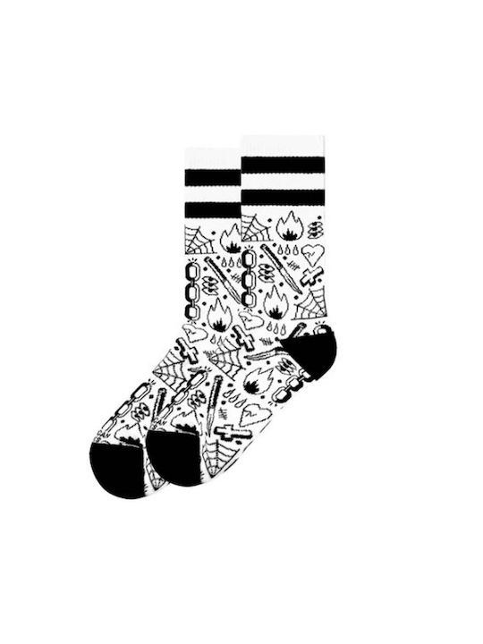 American Socks Broken Socks White