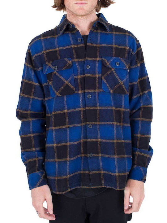 Hurley Μακρυμάνικo Φανελένιο Πουκάμισο Blue Void