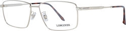 Longines Мъжки Метален Рамка за Очила Сребрист LG5017-H 032