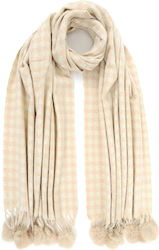 Doca Women's Wool Scarf Beige