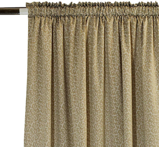 Decocraft Vorhang mit Bleistiftfalten Beige 140x270cm