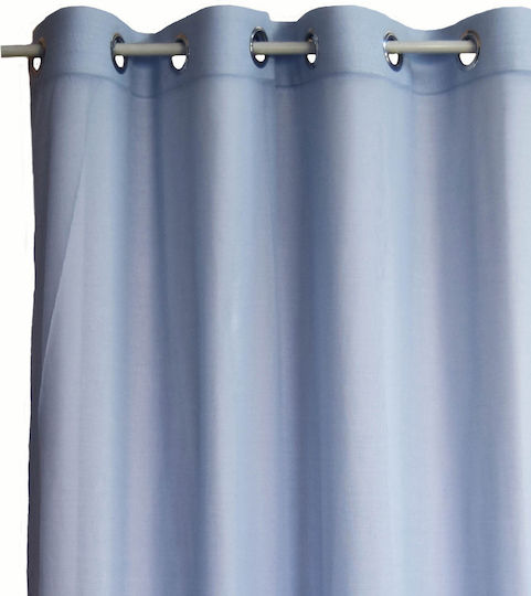 Decocraft Linenlook Grommet Curtain Light Blue 140x260cm