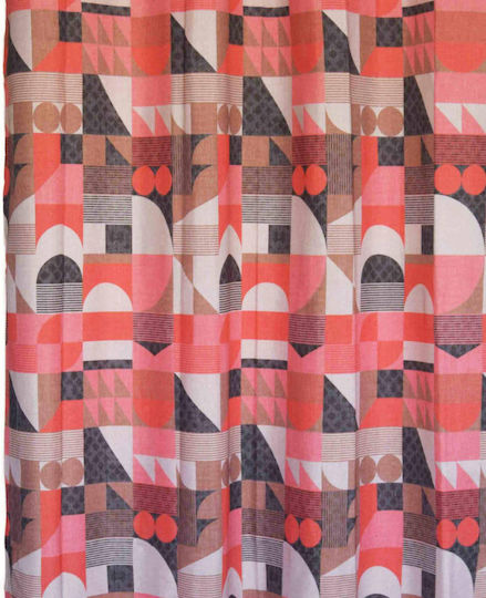 Decocraft Curtain with Pencil Pleat Frame Red 140x270cm