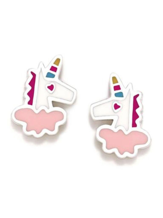 Agatha Ruiz De La Prada Kids Earrings Studs Unicorns made of Silver