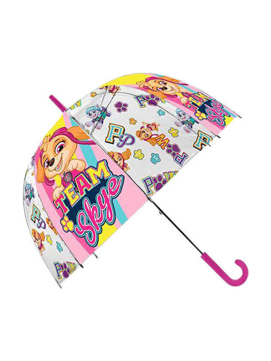 Umbrelă pentru copii Baston automată transparentă cu diametrul de 46cm.
