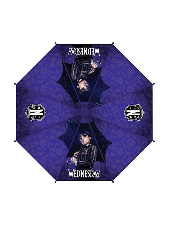 CHartini Poli Kids Curved Handle Umbrella Purple