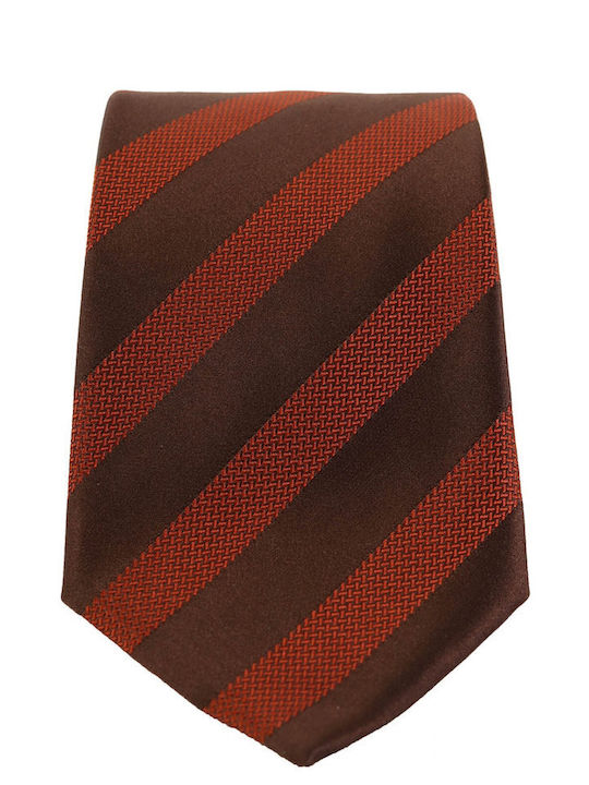 Hugo Boss Herren Krawatte Seide Gedruckt in Braun Farbe