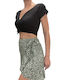 Peccato Mini Envelope Skirt in Green color