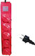 Power Strip 5 Positions with Switch and Cable 1.5m Red