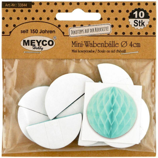Set of 10 Light Blue Ball Ornaments 4cm