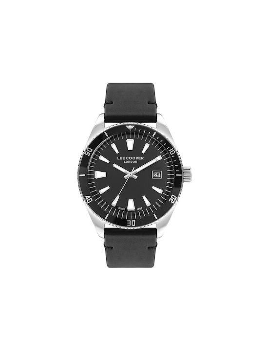 Lee Cooper Watch Battery with Black Leather Strap