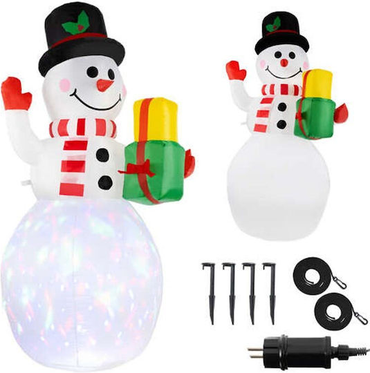 Illuminated Christmas Plastic Figure Snowman 155x155x155cm Ruhhy