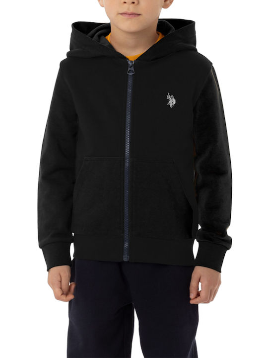 U.S. Polo Assn. Kids Sweatshirt Cardigan with Hood Black