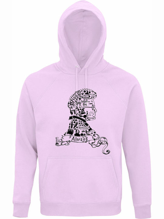 Kinder-Sweatshirt mit Kapuze und Taschen Creamy Pink Harry Potter Head Silhouette Love Always
