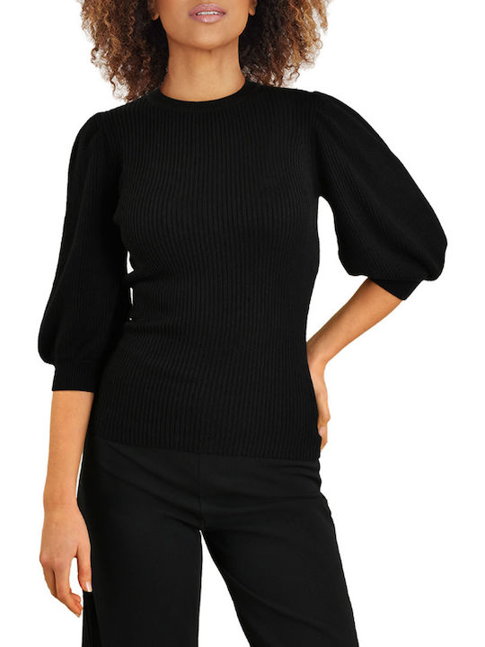 Sisters Point Women's Sweater with 3/4 Sleeve black