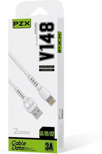 PZX Редовна USB-A към Lightning кабел Бял 2м (704)