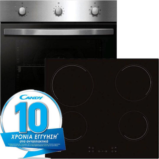 Candy Over Counter Oven 65lt with Ceramic Hobs W59.5cm.