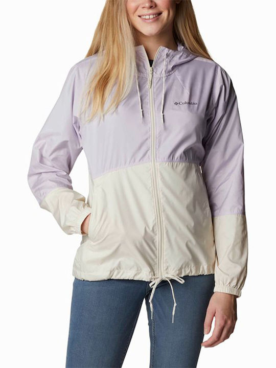 Columbia Flash Forward Women's Short Puffer Jacket Windproof for Winter Pale Lilac