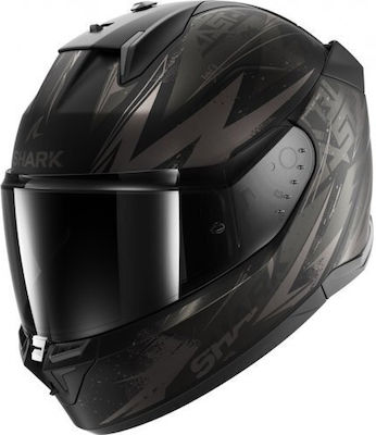 Shark D-skwal 3 Blast-R Mat Black / Anthracite Motorradhelm Volles Gesicht ECE 22.06 1540gr