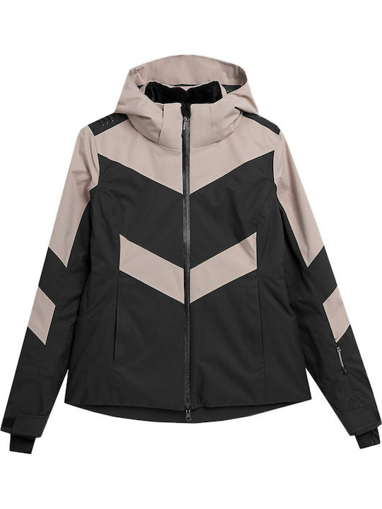 4F 4FAW23TTJAF338-83S Γυναικείο Μπουφάν για Σκι & Snowboard Μαύρο