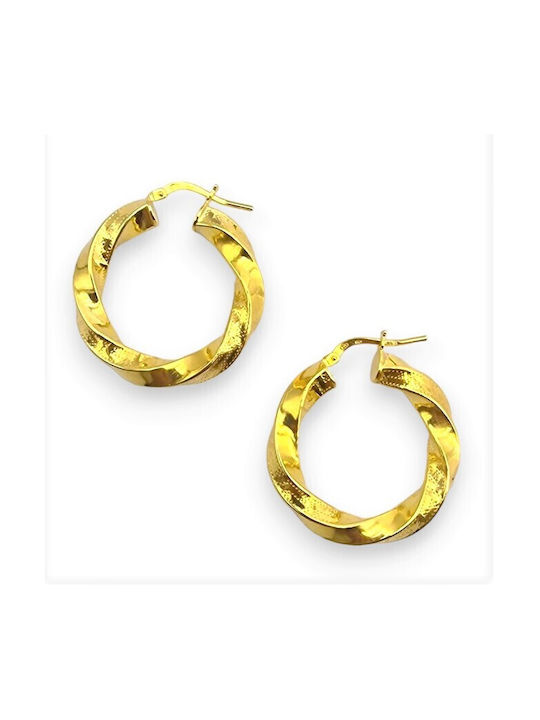 Earrings Hoops made of Silver Gold Plated