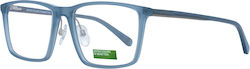 Benetton Masculin Plastic Rame ochelari Albastru BEO1001 653