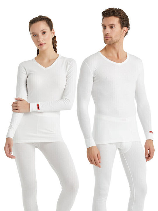 Blackspade Bluza termica pentru barbati cu maneci lungi Alb